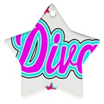  Pink Diva Star Ornament (Two Sides) Back