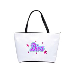  Pink Diva Large Shoulder Bag by Colorfulart23