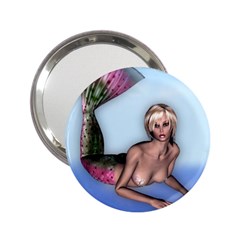 Mermaid On The Beach Handbag Mirror (2 25 ) by goldenjackal