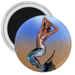 Sexy Mermaid On Beach 3  Button Magnet by goldenjackal