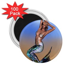Sexy Mermaid On Beach 2 25  Button Magnet (100 Pack) by goldenjackal