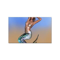 Sexy Mermaid On Beach Sticker (rectangle) by goldenjackal