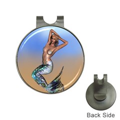 Sexy Mermaid On Beach Hat Clip With Golf Ball Marker by goldenjackal