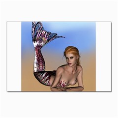 Mermaid On The Beach  Postcards 5  X 7  (10 Pack) by goldenjackal