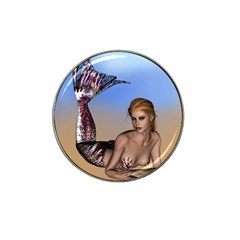 Mermaid On The Beach  Golf Ball Marker 4 Pack (for Hat Clip) by goldenjackal