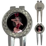 Miss Bunny In Red Lingerie Golf Pitchfork & Ball Marker