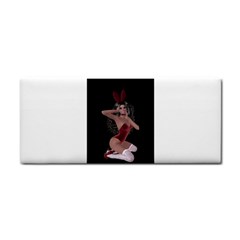 Miss Bunny In Red Lingerie Hand Towel by goldenjackal