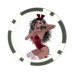 Miss Bunny In Red Lingerie Poker Chip (10 Pack) by goldenjackal