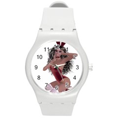 Miss Bunny In Red Lingerie Plastic Sport Watch (medium) by goldenjackal