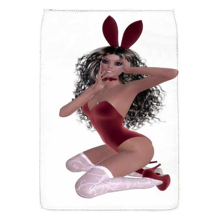 Miss Bunny in red lingerie Removable Flap Cover (Small)