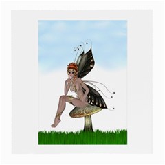 Fairy Sitting On A Mushroom Glasses Cloth (medium, Two Sided)