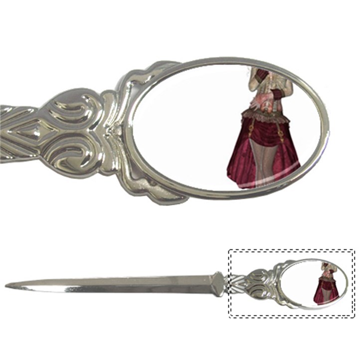 Steampunk Style Girl Wearing Red Dress Letter Opener