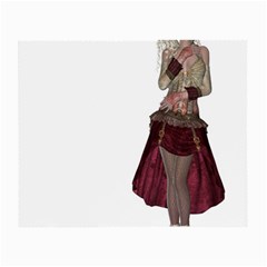 Steampunk Style Girl Wearing Red Dress Glasses Cloth (small) by goldenjackal