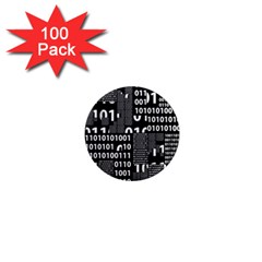 Beauty Of Binary 1  Mini Button Magnet (100 Pack)