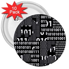 Beauty of Binary 3  Button (10 pack)