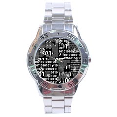 Beauty of Binary Stainless Steel Watch