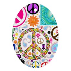Peace Collage Oval Ornament by StuffOrSomething