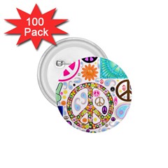 Peace Collage 1 75  Button (100 Pack)