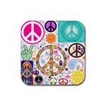 Peace Collage Drink Coaster (Square) Front