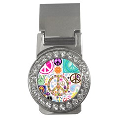 Peace Collage Money Clip (cz)