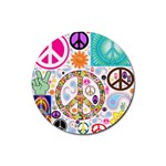 Peace Collage Drink Coaster (Round) Front