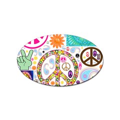 Peace Collage Sticker 10 Pack (oval) by StuffOrSomething