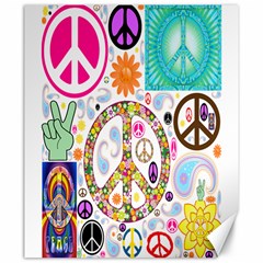 Peace Collage Canvas 20  X 24  (unframed)