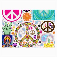 Peace Collage Glasses Cloth (large)