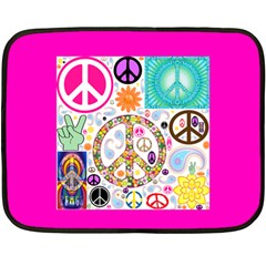 Peace Collage Mini Fleece Blanket (two Sided)