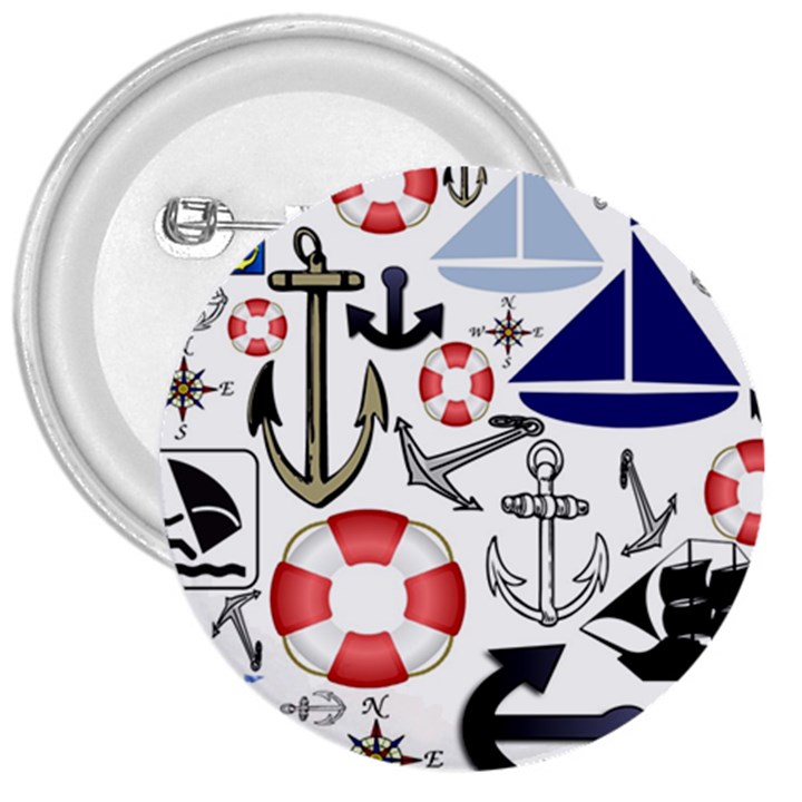 Nautical Collage 3  Button