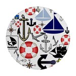 Nautical Collage Round Ornament