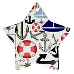 Nautical Collage Star Ornament