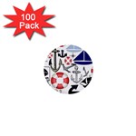 Nautical Collage 1  Mini Button (100 pack)