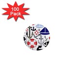 Nautical Collage 1  Mini Button Magnet (100 pack)