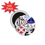 Nautical Collage 1.75  Button Magnet (100 pack)