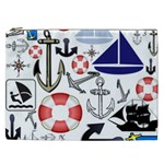 Nautical Collage Cosmetic Bag (XXL) Front