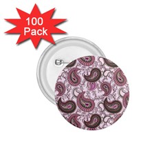 Paisley In Pink 1 75  Button (100 Pack)