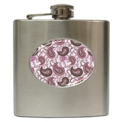 Paisley In Pink Hip Flask