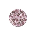 Paisley in Pink Golf Ball Marker Front