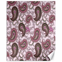 Paisley In Pink Canvas 11  X 14  (unframed)