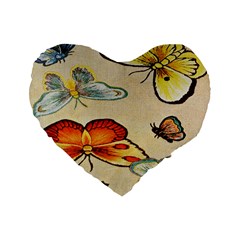 Vintage Embroidery 16  Premium Heart Shape Cushion 
