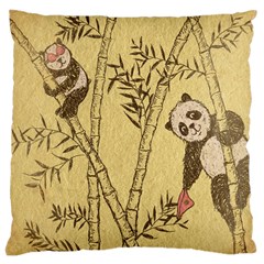 Innocent Panda Large Cushion Case (two Sided) 