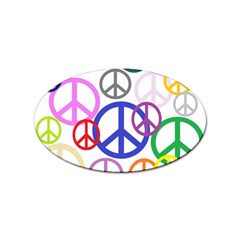 Peace Sign Collage Png Sticker (oval)