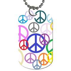 Peace Sign Collage Png Dog Tag (one Sided)