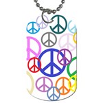 Peace Sign Collage Png Dog Tag (One Sided) Front