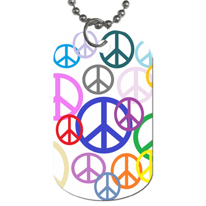 Peace Sign Collage Png Dog Tag (One Sided)