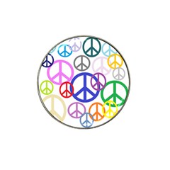 Peace Sign Collage Png Golf Ball Marker 4 Pack (for Hat Clip) by StuffOrSomething