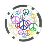 Peace Sign Collage Png Poker Chip Front