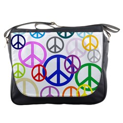 Peace Sign Collage Png Messenger Bag by StuffOrSomething