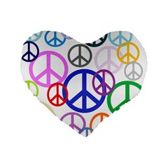 Peace Sign Collage Png 16  Premium Heart Shape Cushion  by StuffOrSomething